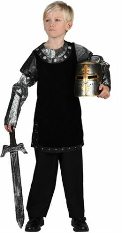 Ritter (Oberteil) Schwarz/silber -KARNEVALSWIERTS Verkäufe ka10020 1