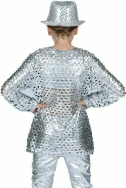 Disco-Bluse Silber Stretch -KARNEVALSWIERTS Verkäufe ka1319 2