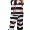 Sträfling Blutig Halloween (Hose/Bluse/Mütze)