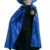 Umhang Zauberer Blau/gold (Satin) -KARNEVALSWIERTS Verkäufe ka1599