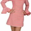 Kleid Streifen Rot/weiß -KARNEVALSWIERTS Verkäufe ka20050