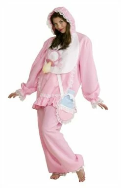 Baby Rosa (Hose/Bluse Mit Kapuze/Lätzchen)