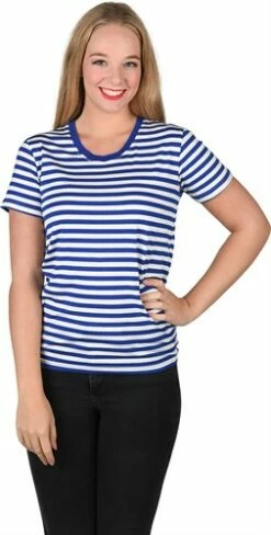 Ringelshirt Blau/weiß Girlie