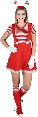 Ringelkleid Rot/weiß