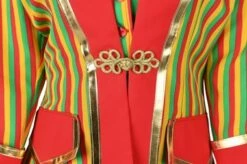 Mantel Streifen Rot/gelb/grün -KARNEVALSWIERTS Verkäufe ka2542 3