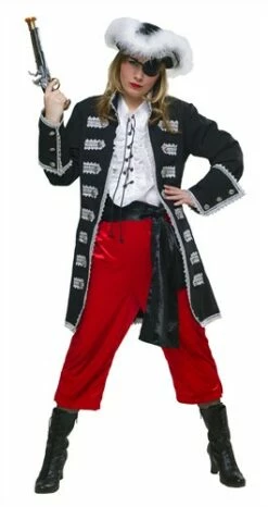 Piratin Luxus (Hose, Bluse Mit Schärpe, Jacke) -KARNEVALSWIERTS Verkäufe ka2785 1