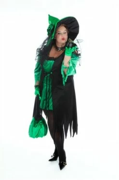 Hexe Cynthia Halloween 2 Tlg (Kleid/Weste) -KARNEVALSWIERTS Verkäufe ka2908 l