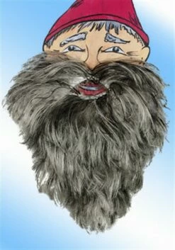 Bart Zwerg Grau-meliert (mit Gummizug)