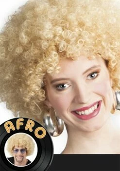 Perücke Afro Blond