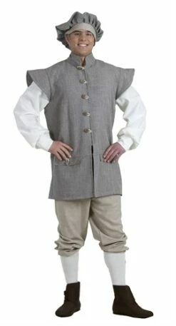 Mittelalter Herr 3-tlg (Hose,Oberteil,Mütze)