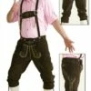 Lederhose Oktoberfest Dunkel Braun Echtes Leder Mit Bestickung