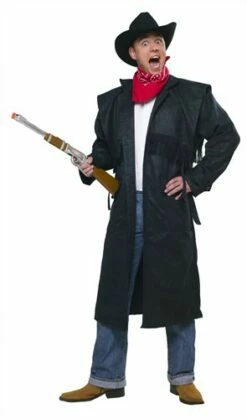 Cowboy-Mantel Luxus Schwarz