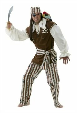 Pirat 4-Teilig (Hose, Bluse, Schärpe, Bandana)