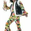 Hippie Flower Power 4-tlg (Bluse, Hose, Weste, Stirnband) -KARNEVALSWIERTS Verkäufe ka6959