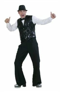 Paillettenweste Luxus Schwarz