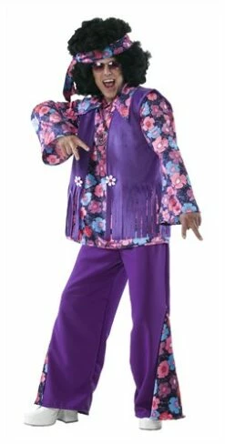 Flower-Köstum Peace4-tlg (Bluse, Hose, Weste, Stirnb.)