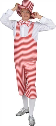 Latzhose Streifen Rot/weiß